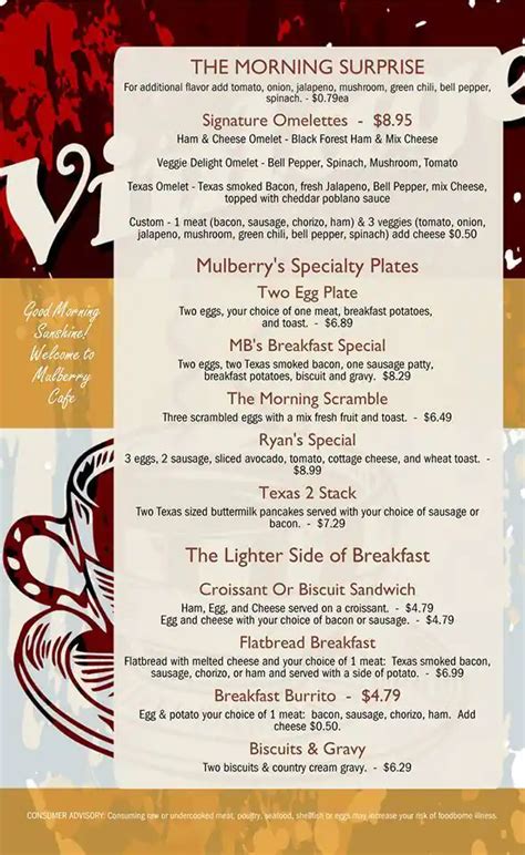 mulberry cafe|mulberry cafe breakfast menu.